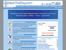 Tablet Screenshot of marktheday.com